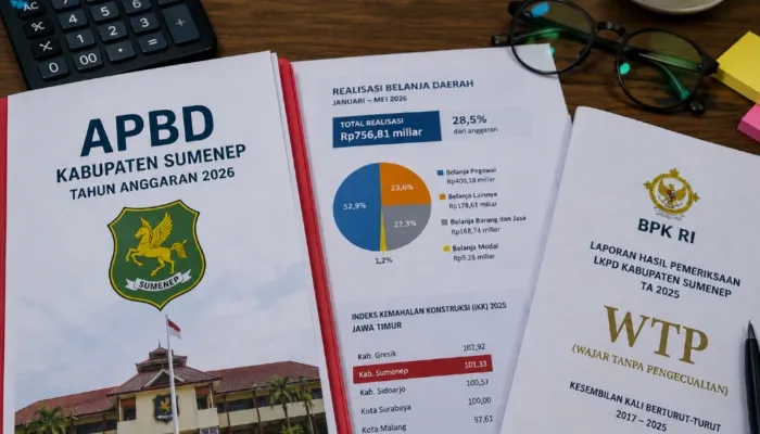 Sumenep Konsisten Jaga Tradisi WTP di Tengah Realisasi APBD Sumenep di Bawah 30 Persen