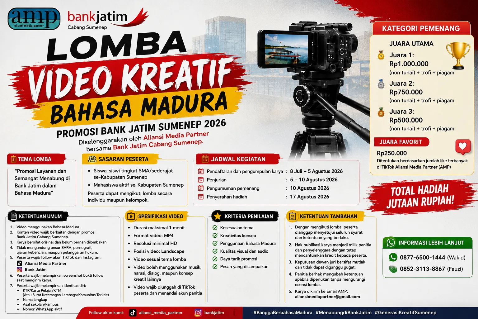 Pelajar dan Mahasiswa Sumenep Diajak Promosikan Bank Jatim Lewat Video Bahasa Madura