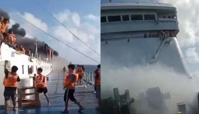 Kapal Terbakar di Perairan Sumenep, Penumpang KM Mutiara Sentosa 2 Terjun ke Laut