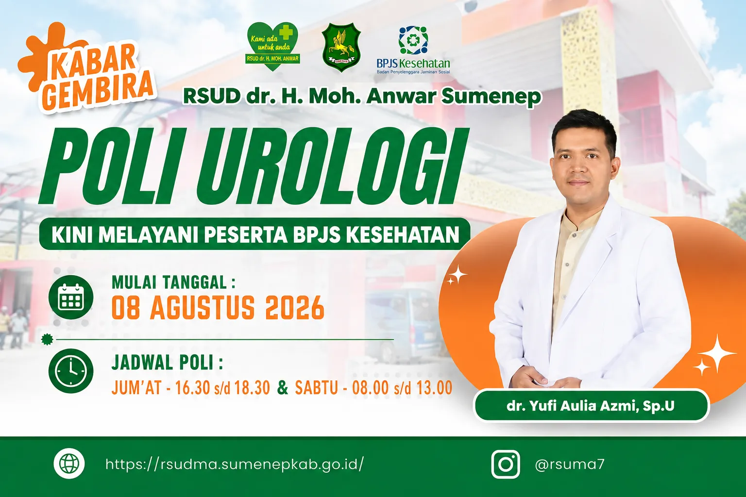 Poli Urologi RSUDMA Sumenep Kini Layani Pasien BPJS